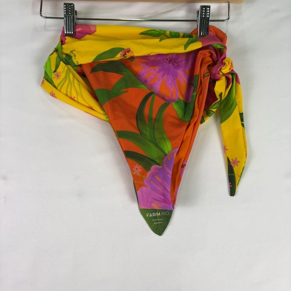 FARM Rio Anthropologie Farm Rio tropical garden bikini bottoms with side tie